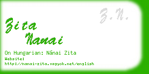 zita nanai business card